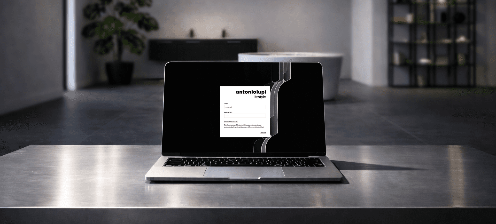 antoniolupi app: i listini in showroom, fuori dalla mail