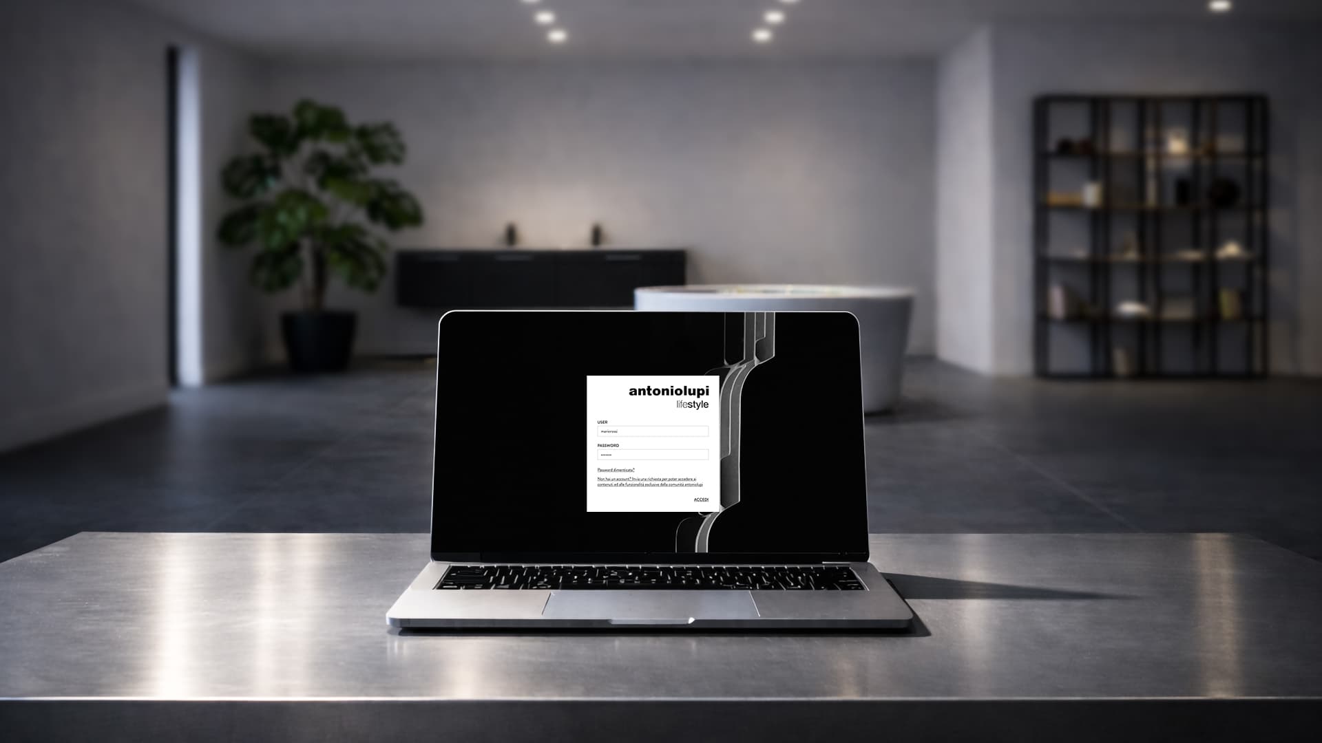antoniolupi app: i listini in showroom, fuori dalla mail